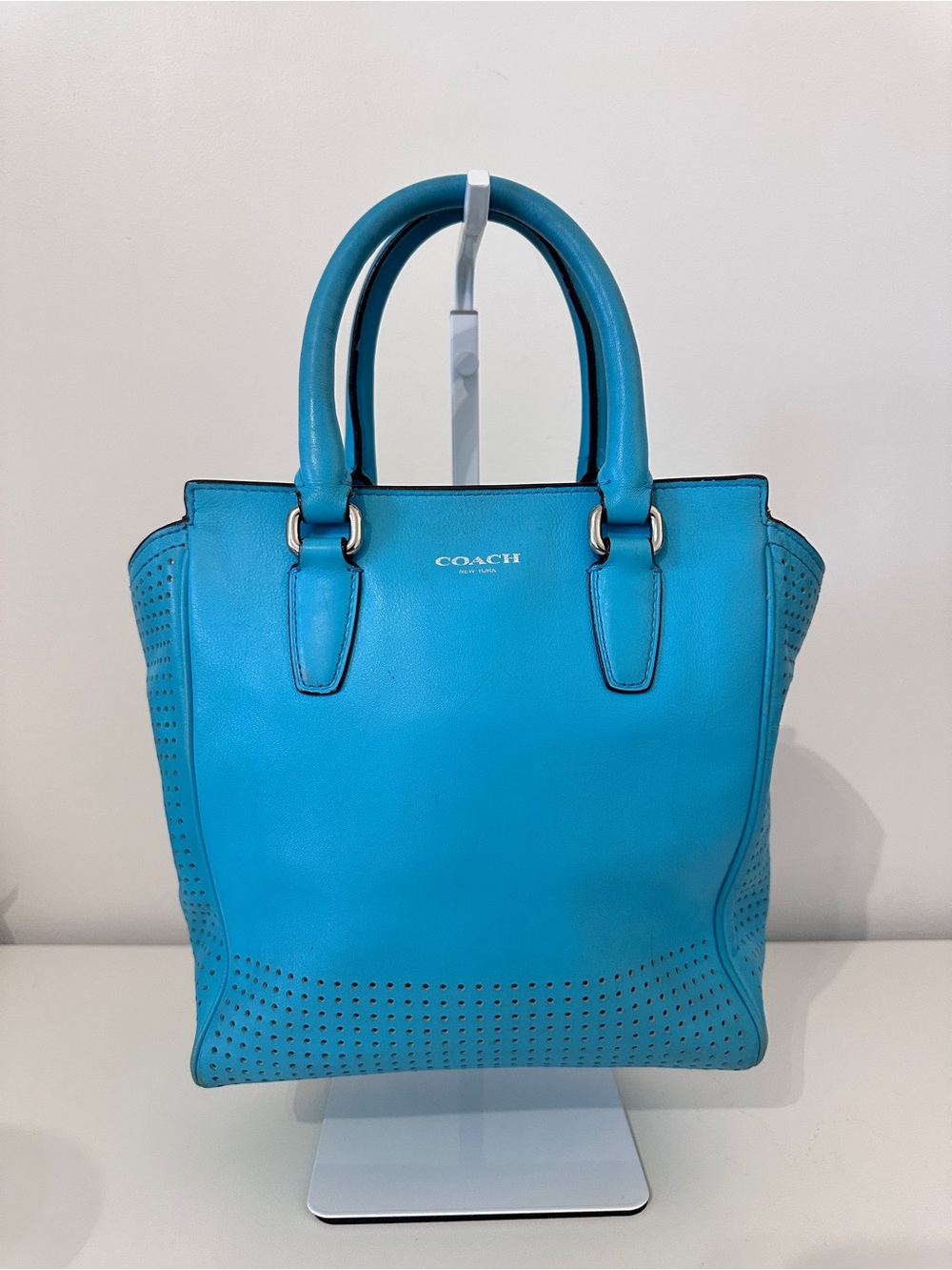 Coach Small Perforated Candace Carryall Tote Bag